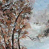 Peinture à l'huile sur toile -  Marie-Hélène LE GUILLOU - Chemin d'hiver