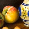 Peinture à l'huile sur toile - Pilar PRADALES – Pot et fruits