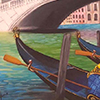 Peinture à l'huile sur toile - Babette MASSARO - Pont du Rialto à Venise