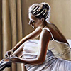 Peinture à l'huile sur toile - Bernadette FERREIRA - Ballerine